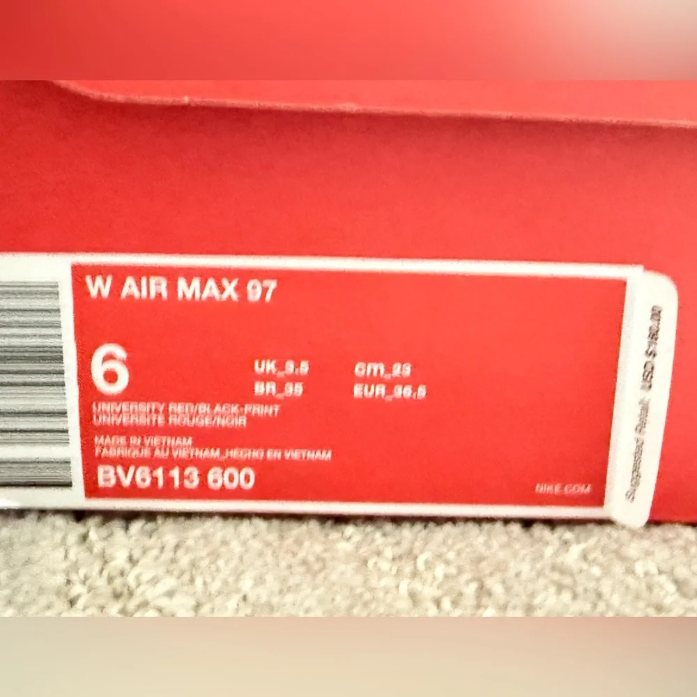 Nike Airmax 97 - Red/ Leopard Print Insole - Picture 7 of 7